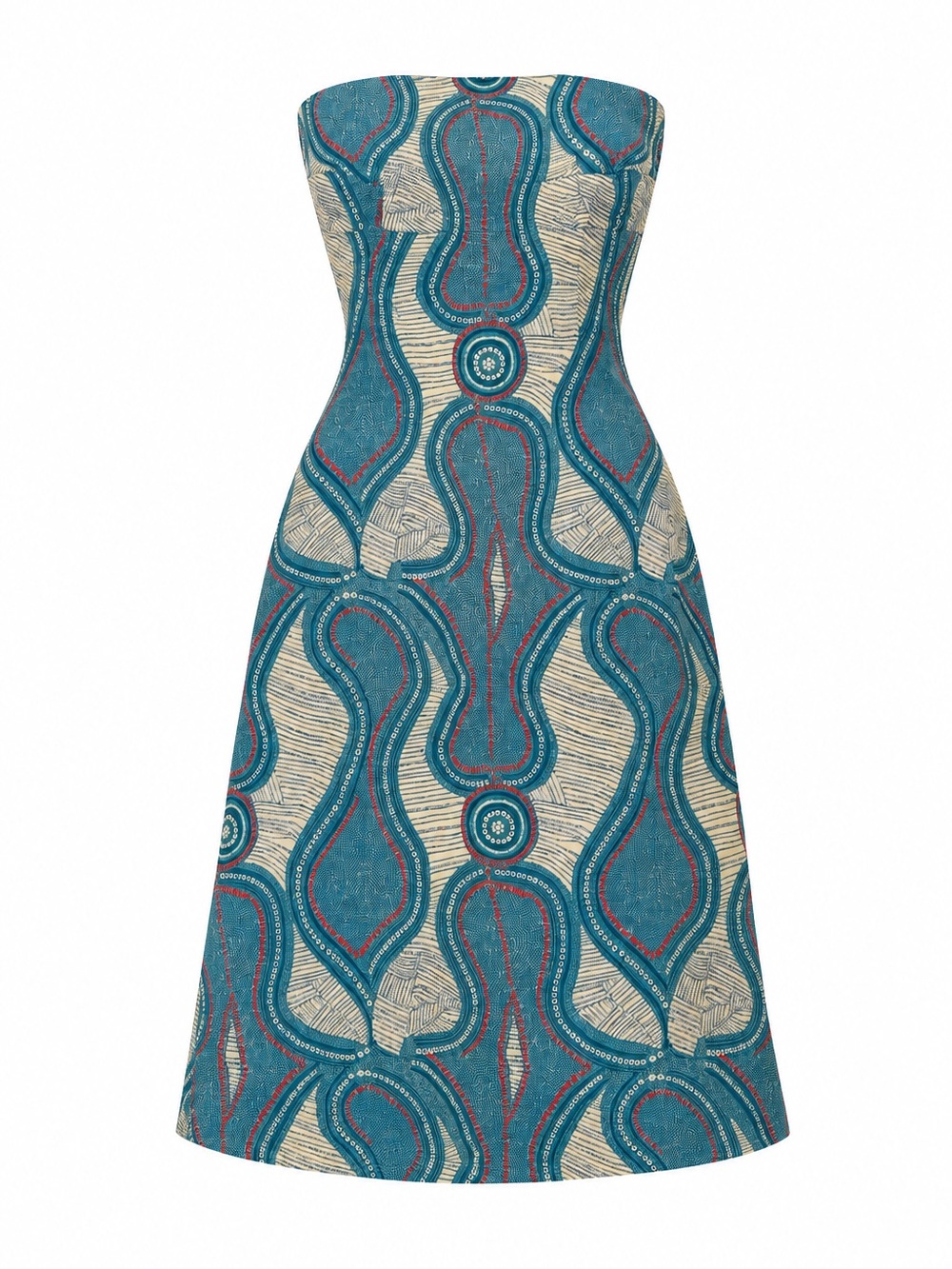 BCBG Maxazria Elements Dress Vintage Y2K Strapless Stretch Large Made In USA